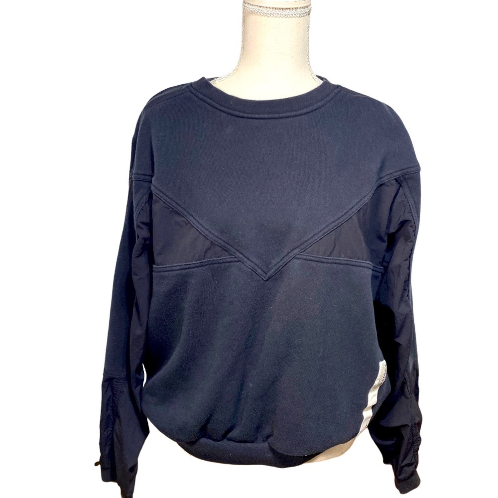 Retro Adidas Crewneck Black Sweatshirt Size Med- Large